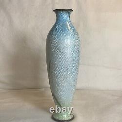 10 Inch Japanese Cloisonné Enamel Vase Antique Flowers Signed Xmas Gift