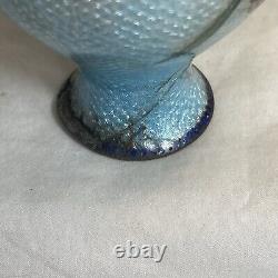 10 Inch Japanese Cloisonné Enamel Vase Antique Flowers Signed Xmas Gift