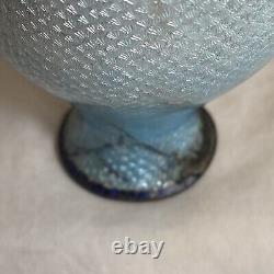 10 Inch Japanese Cloisonné Enamel Vase Antique Flowers Signed Xmas Gift