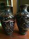 12 Large Pair Antique Japanese Chinese Cloisonné Vases Meiji Period Dragon