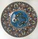 17.5 Large Antique Japanese Cloisonne Enamel Charger With Dragon