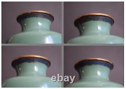 18.2cm/7.2 Antique Japanese MEIJI Period Silver Wire Cloisonné Enamel Vase F99