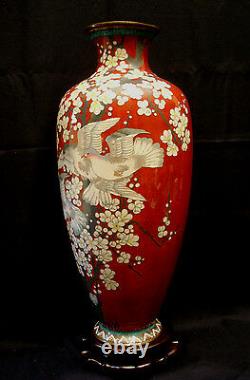 18 H Japanese Meiji Period Cloisonne Vase