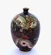 1900's Japanese Goldstone Cloisonne Enamel Dragon Vase