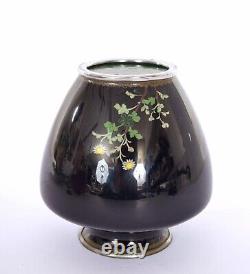 1930's Japanese Wireless Cloisonne Enamel Shippo Vase Plum Flower