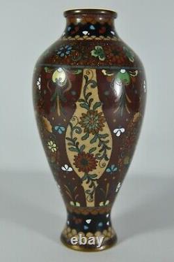 #19 Fine Antique Japanese Chinese Cloisonne Vase