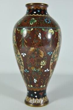 #19 Fine Antique Japanese Chinese Cloisonne Vase