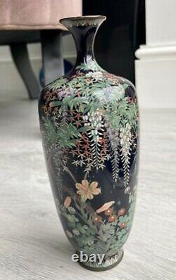 19th C Japanese Meiji Period cloisonné vase