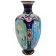 19th Century Japanese Meiji Cloisonne 4 Side Wisteria Vase