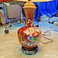 27 Cloisonne Vase Lamp- Porcelain Chinese/japanese Asian Oriental