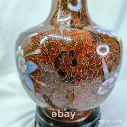 27 Cloisonne Vase Lamp- Porcelain Chinese/japanese Asian Oriental