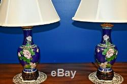 27 Pair Of Chinese Cloisonne Vase Lamps Asian-oriental-porcelain-japanese