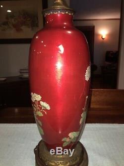 29 3/8 Japanese Cloisonne Vase Lamp