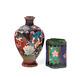 2 Antique Japanese Cloisonne Cabinet Vases