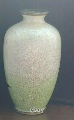 2 Antique Japanese Meiji 3.5 Ginbari Cloisonné Vase, 1 SIGNED Ota Rare
