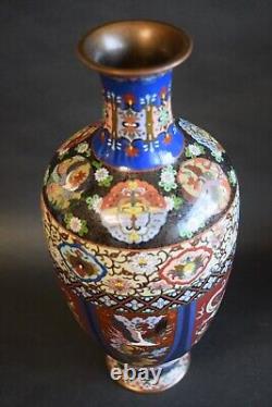 31cm / 12.2 Astonishing Japanese MEIJI (1867 1911) Cloisonné Enamel Vase F69