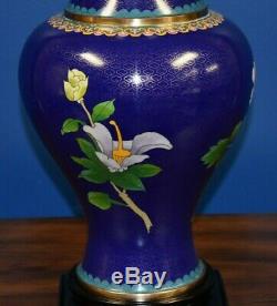 35 Chinese Cloisonne Vase Lamp Butterfly Asian-oriental-porcelain-japanese