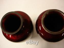 7 1/4 H Japanese Meiji Period Cloisonne Pigeon Blood Vase
