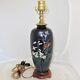 9.5 Antique Meiji Japanese Cloisonne Vase With Flowers Made Into A Lamp (14.9)