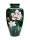 Ando Company Fine Cloisonne Vase With Roses Signed Japan 20th Century