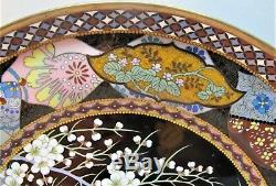 ANDO JAPANESE MEIJI-ERA Cloisonne Charger Museum Displayed c. 1890s antique
