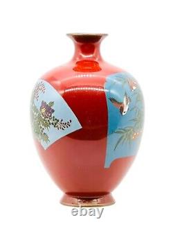 A Fine Japanese cloisonne enamel Vase. Meiji period