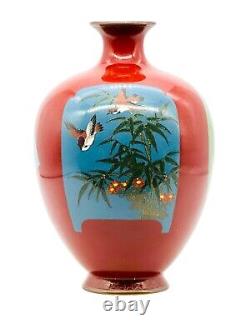 A Fine Japanese cloisonne enamel Vase. Meiji period