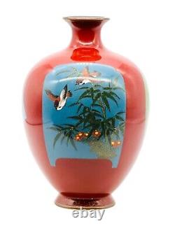 A Fine Japanese cloisonne enamel Vase. Meiji period