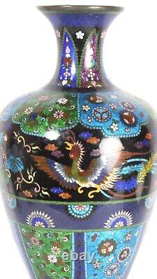 A Large Japanese Cloisonne Ginbari baluster vase. Meiji period