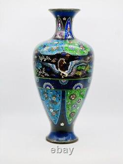 A Large Japanese Cloisonne Ginbari baluster vase. Meiji period