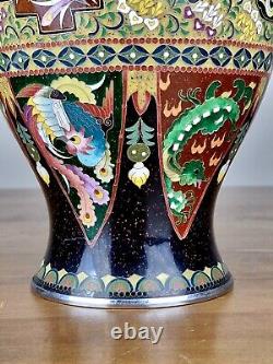 A Large Japanese Cloisonne Vase made by Inaba Company