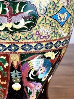 A Large Japanese Cloisonne Vase made by Inaba Company