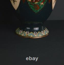 A Large Pair Of Meiji Period Japanese Cloisonne Vases