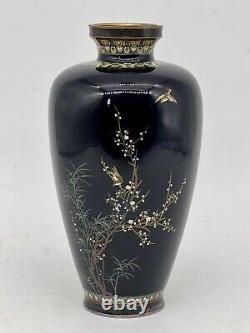 A Magnificent Japanese Cloisonne enamel vase attributed to Hayashi Kodenji