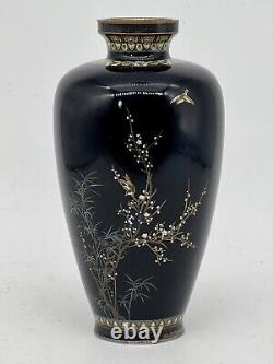 A Magnificent Japanese Cloisonne enamel vase attributed to Hayashi Kodenji