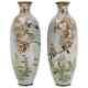 A Pair Of High Quality Antique Japanese Cloisonne Silver Wire Enamel Vases With