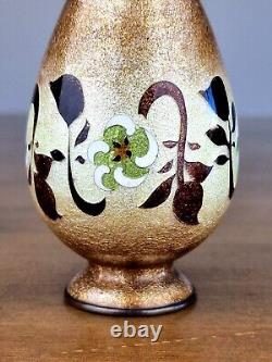 A Rare Japanese Ginbari Cloisonne Vase signed by Hattori Tadasaburo