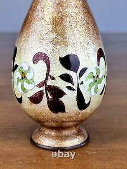 A Rare Japanese Ginbari Cloisonne Vase signed by Hattori Tadasaburo