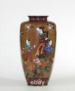 A huge Japanese Meiji period enamel cloisonne vase 1114A