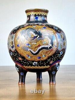 An Interesting Japanese Cloisonne Dragon Koro Meiji Era