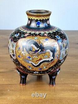 An Interesting Japanese Cloisonne Dragon Koro Meiji Era