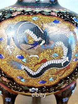 An Interesting Japanese Cloisonne Dragon Koro Meiji Era