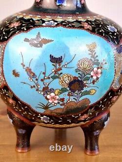 An Interesting Japanese Cloisonne Dragon Koro Meiji Era