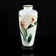 Ando Cloisonne Enamel Japanese Flower Vase Pot Orchid Lily Celadon 10x10xh23.5cm