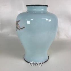 Ando Jubei Japanese Silver wire Cloisonne Vase