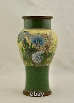 Antique 11 Meiji-Period Japanese Cloisonne musen-jippo vase by Namikawa Sosuke