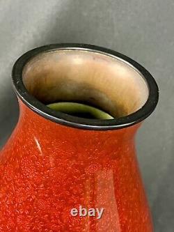 Antique 12 3/4 Meji Era Hayashi Hachizaemon Akasuke Japanese Cloisonne Vase