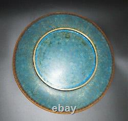 Antique 1900 Plate tray Bronze Cloisonne Charger Japanese Meiji vase Dish