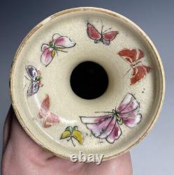 Antique 19th C. Meiji Era Japanese Totai Shippo Cloisonne on Pottery Vase