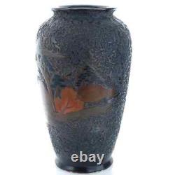 Antique 19th Meiji Japanese Cloisonne Porcelain Vase Marked